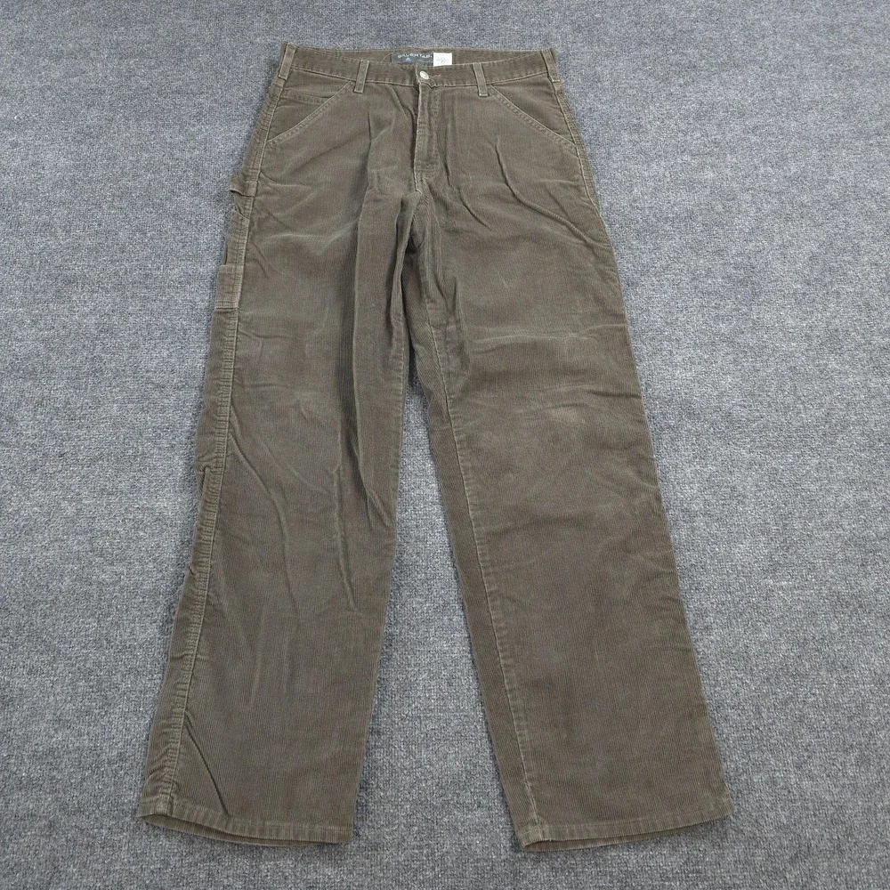 Vintage Silvertab Pants Mens 33x34 Brown Corduroy Carpenter Baggy Skater Y2K